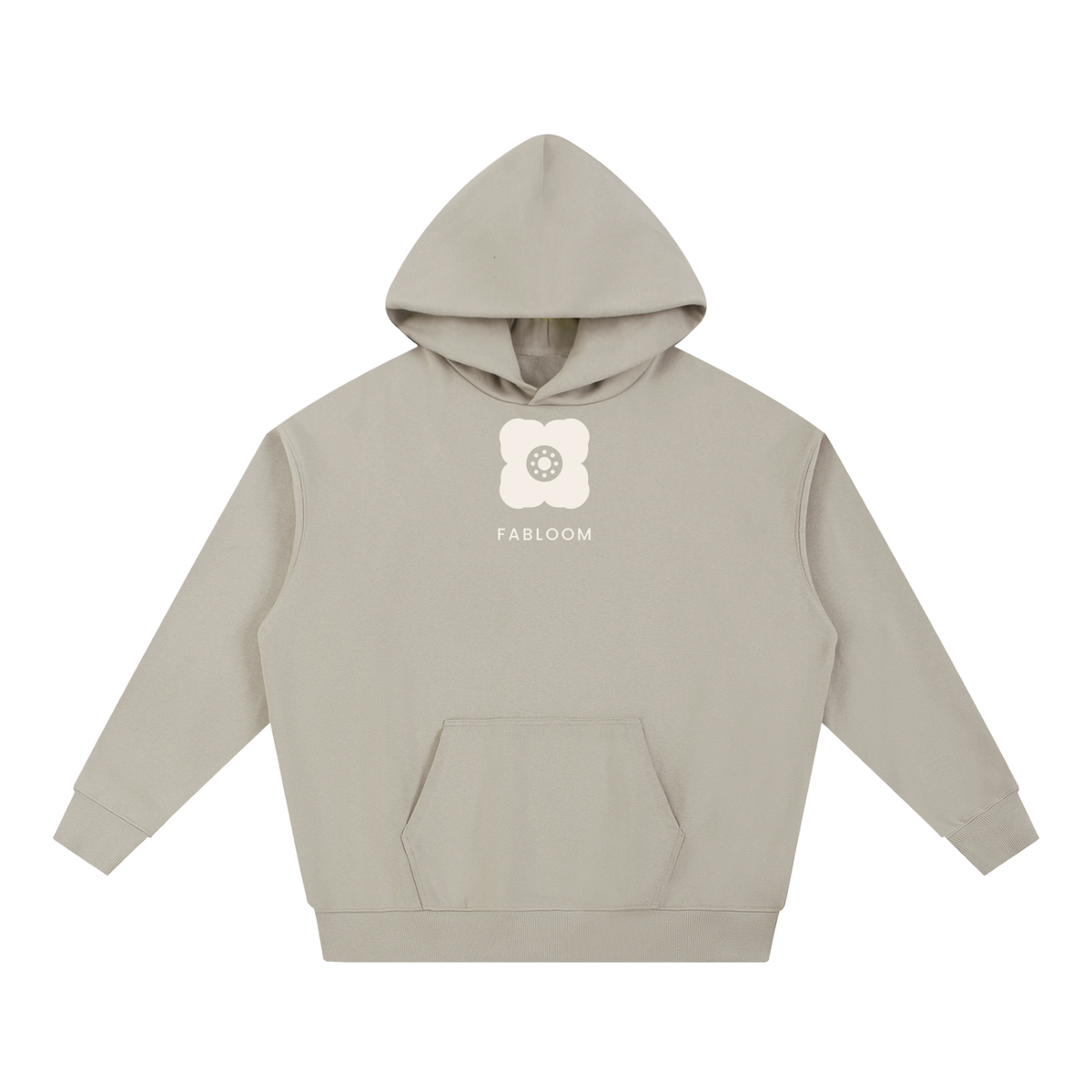 Hood's hoodie — Cream, front view.