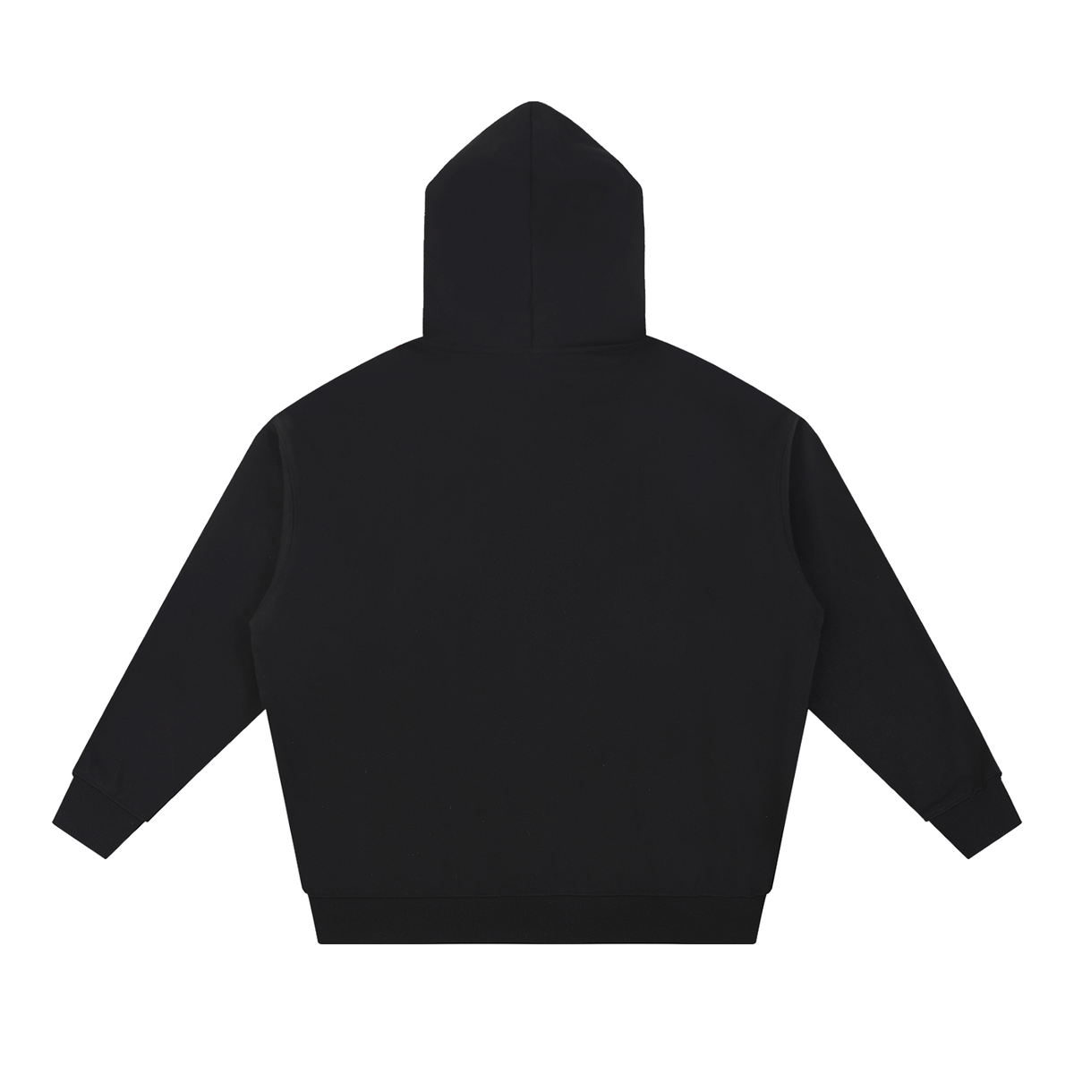 Hood's hoodie — Black, back view.