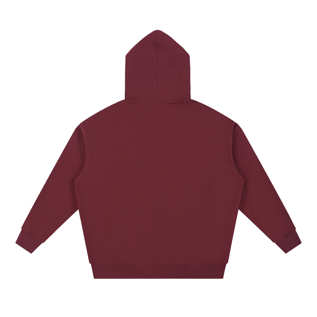 Hood's hoodie — Burgundy, back view.