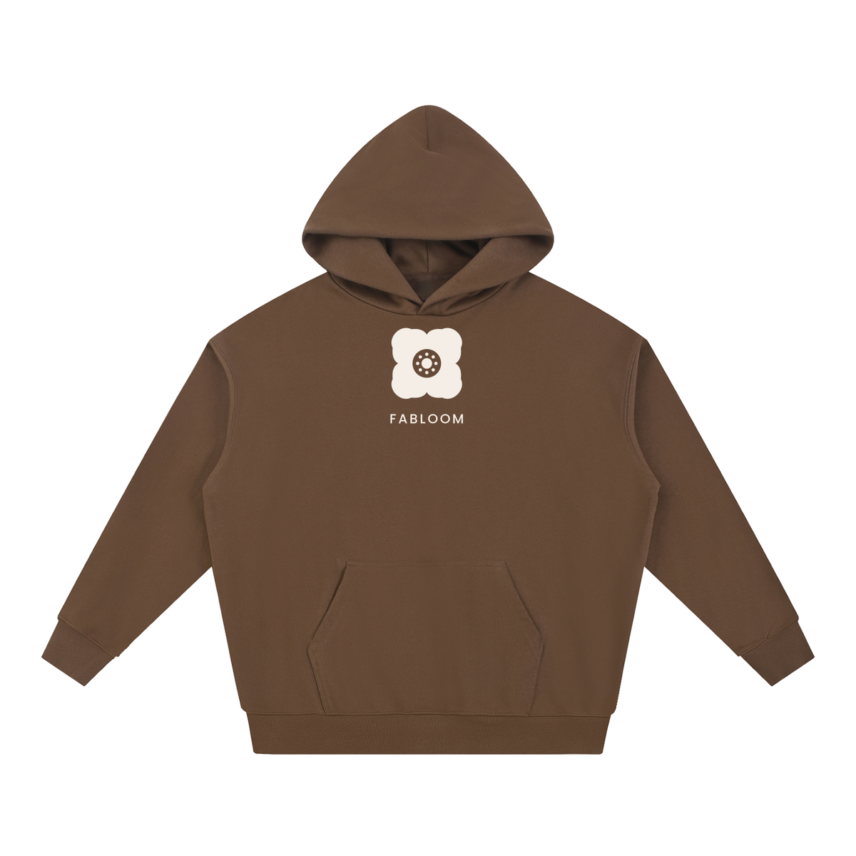 Hood's hoodie — Brown, front view.
