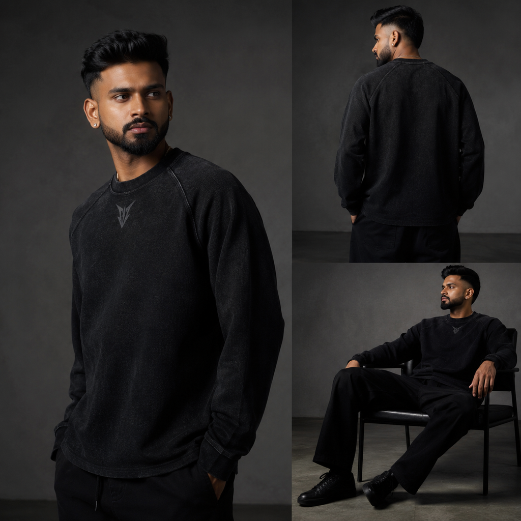 Vintage Wash Boxy Waffle Long Sleeve