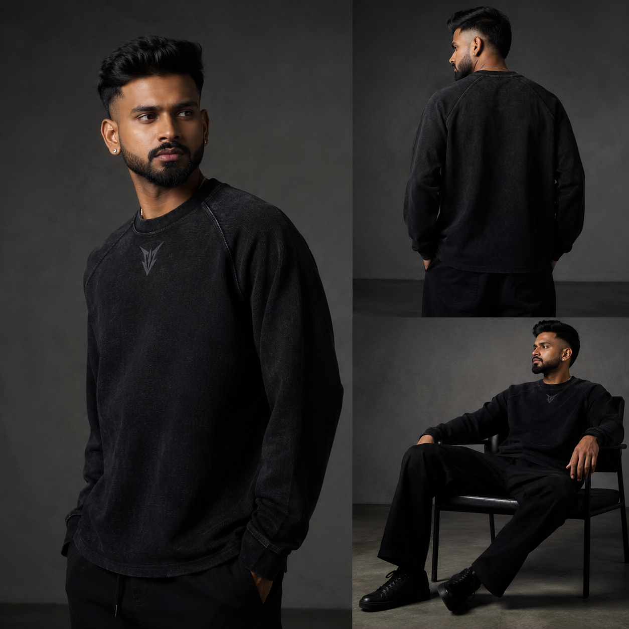 Vintage Wash Boxy Waffle Long Sleeve