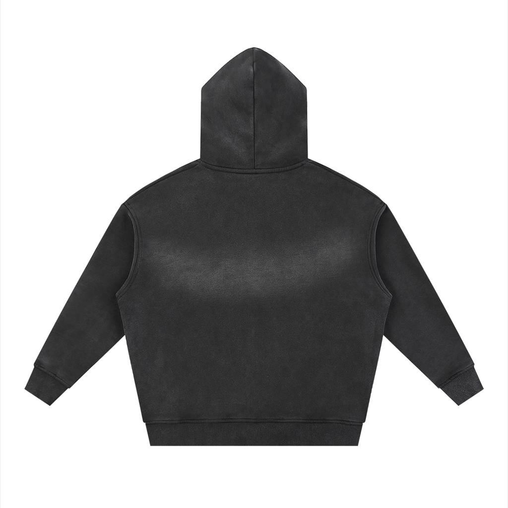 Sunfade Hoodie — Charcoal, back view.