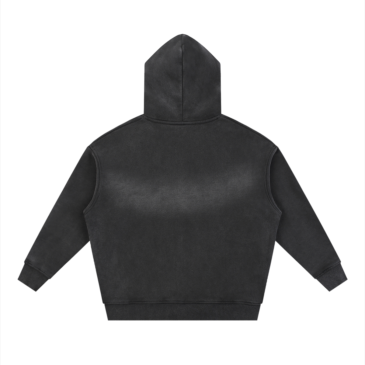 Sunfade Hoodie — Charcoal, back view.