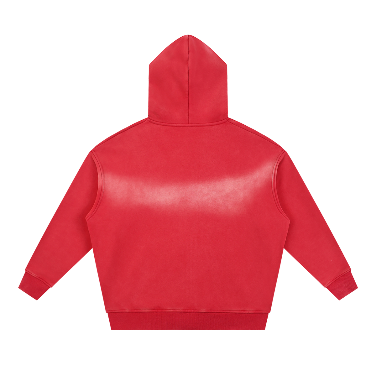 Sunfade Hoodie — Red, back view.