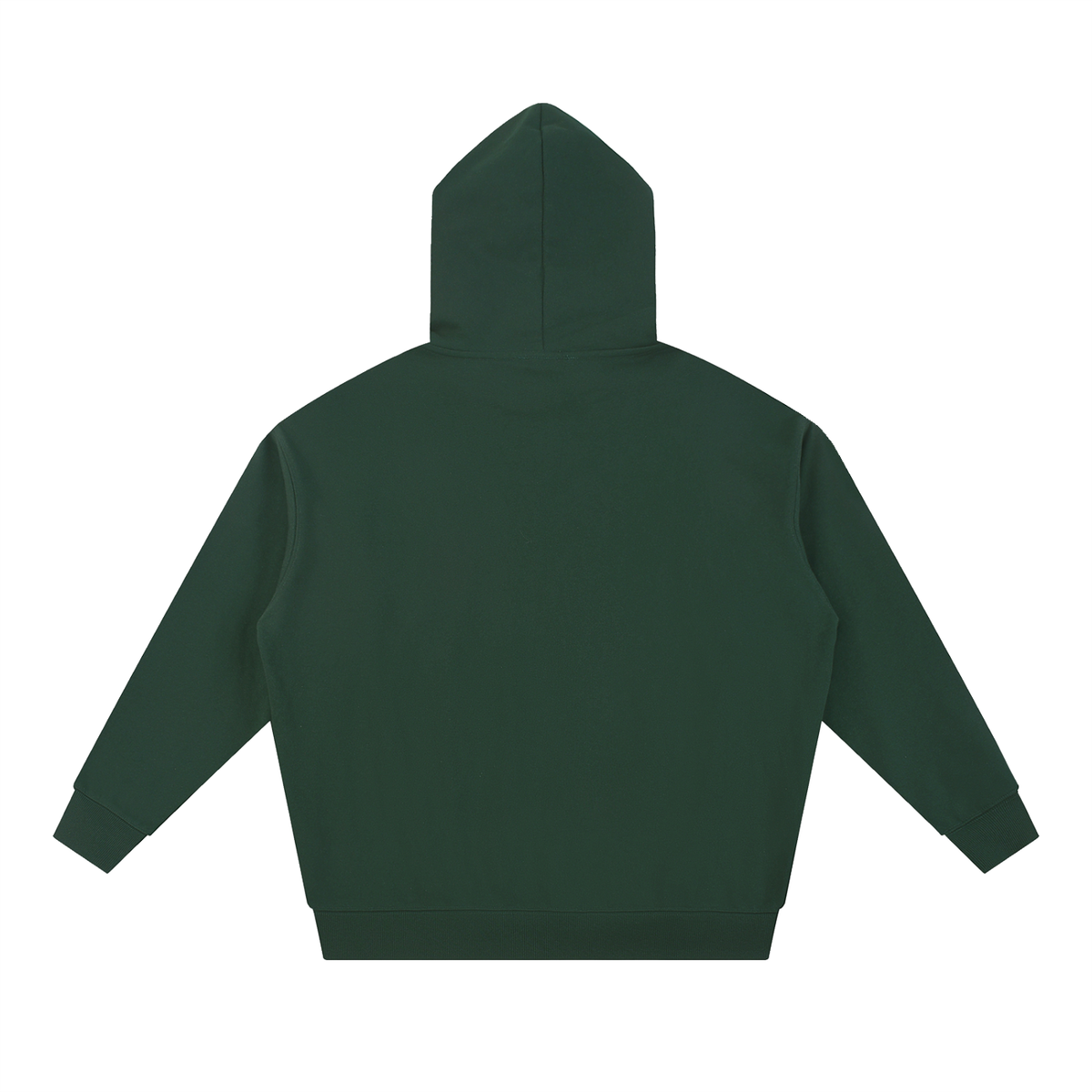 Hood's hoodie — Green, back view.