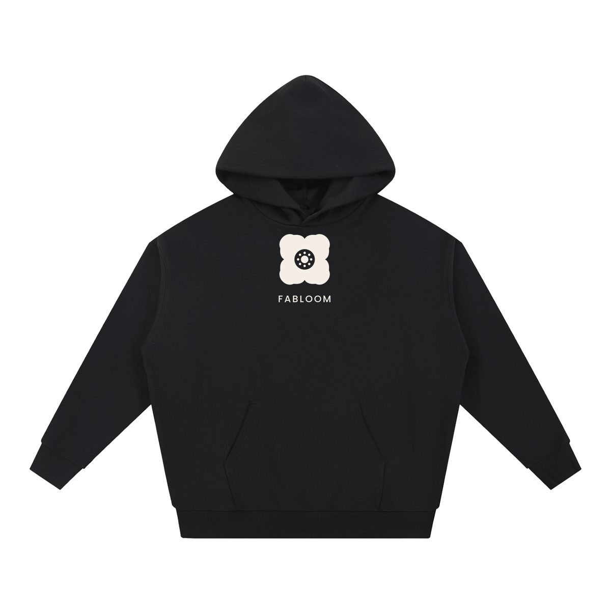 Hood's hoodie — Black, front view.