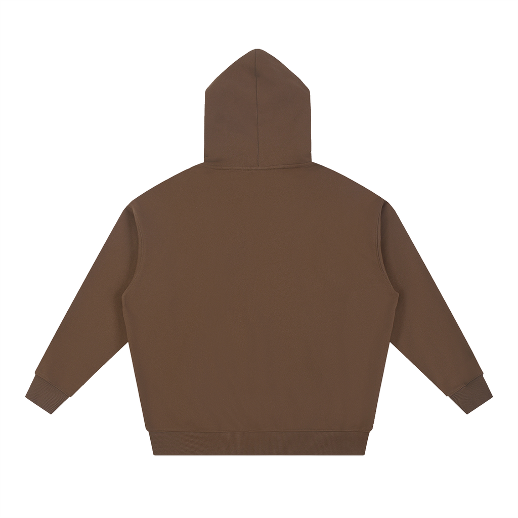 Hood's hoodie — Brown, back view.