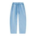 Vintage Wash Barrel Leg Sweatpants — Light blue, front view.